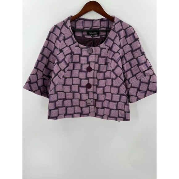 NWOT Hilton Hollis Jacket Size 8 Multicolor Boho Artsy Business Casual Career - Picture 4 of 10